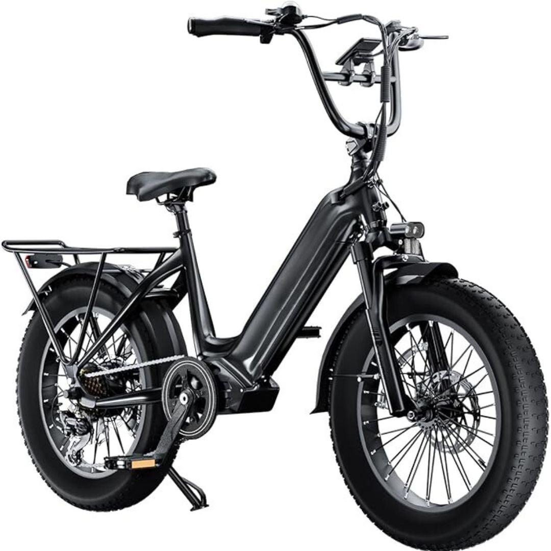 Electric Bike (Black / 20" Fat Tires) for Adults 1000W BAFANG Motor EBike 52V 25Ah 21700 Removable LG Lithium Battery Fat Tires 20-32MPH Speed Range 90Miles Long Range Electric Mountain Bike Shimano 7-Speed E Bike