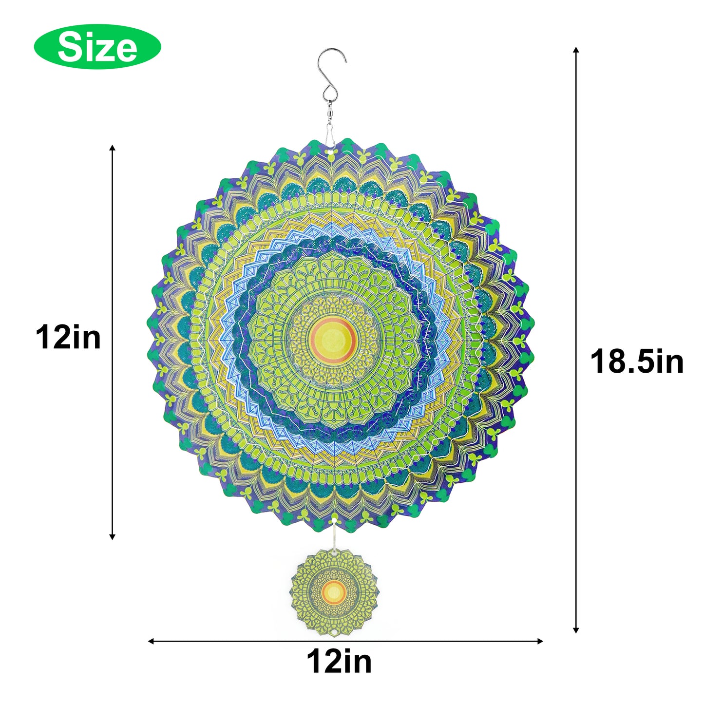 XMHOOK Wind Spinners, 12'' Hanging Wind Spinners