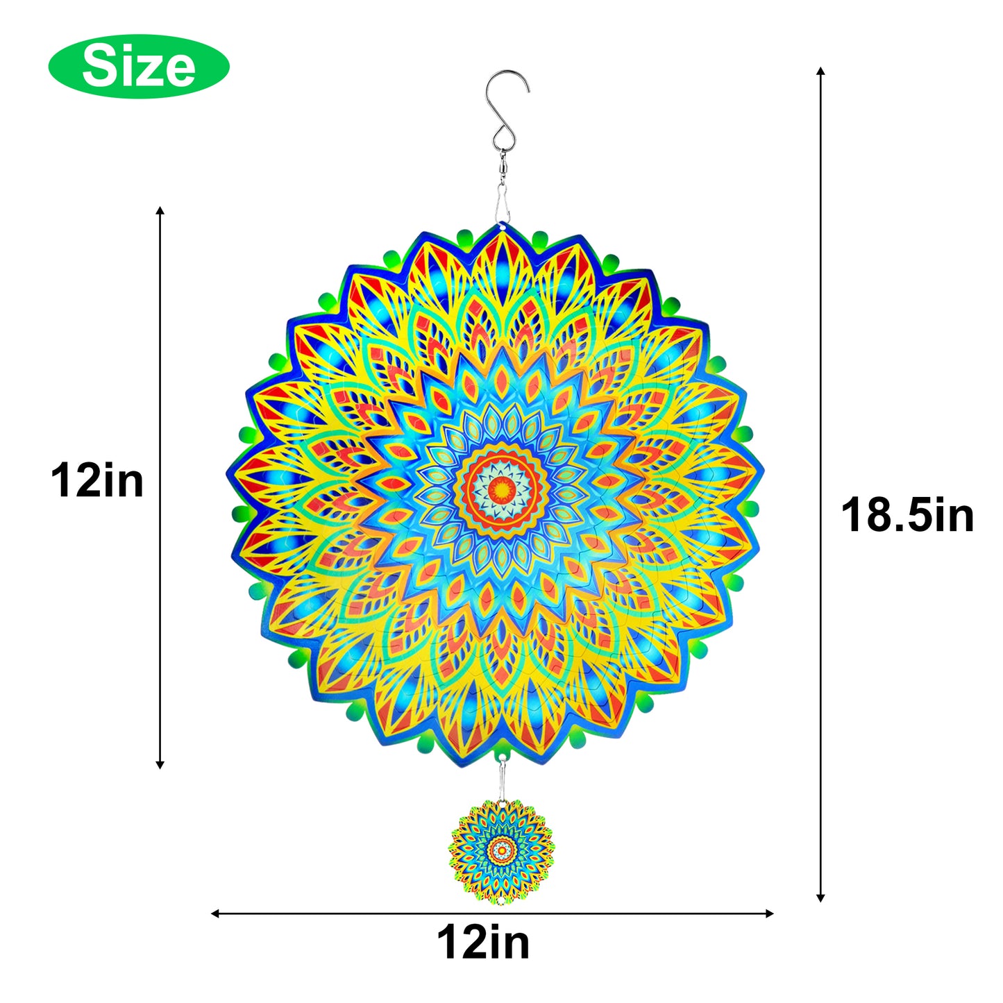 XMHOOK Wind Spinners, 12'' Hanging Wind Spinners