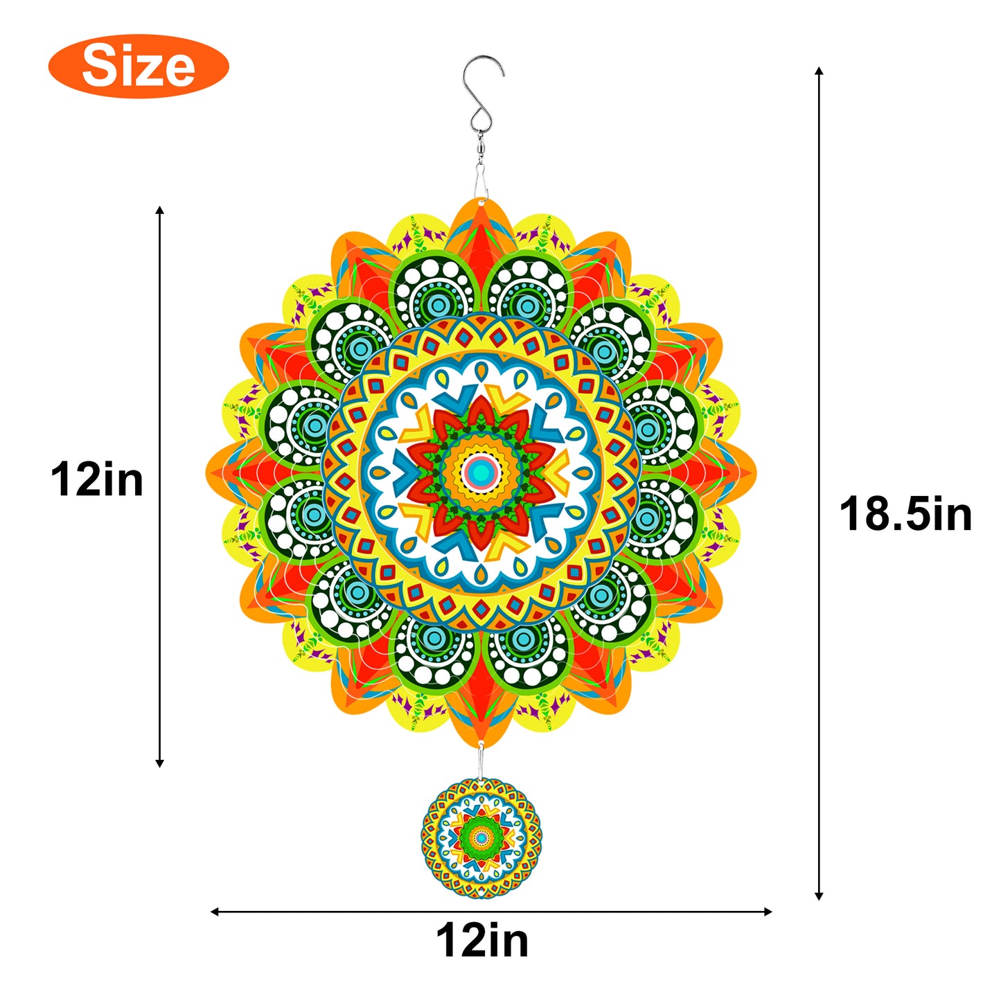 XMHOOK Wind Spinners, 12'' Hanging Wind Spinners
