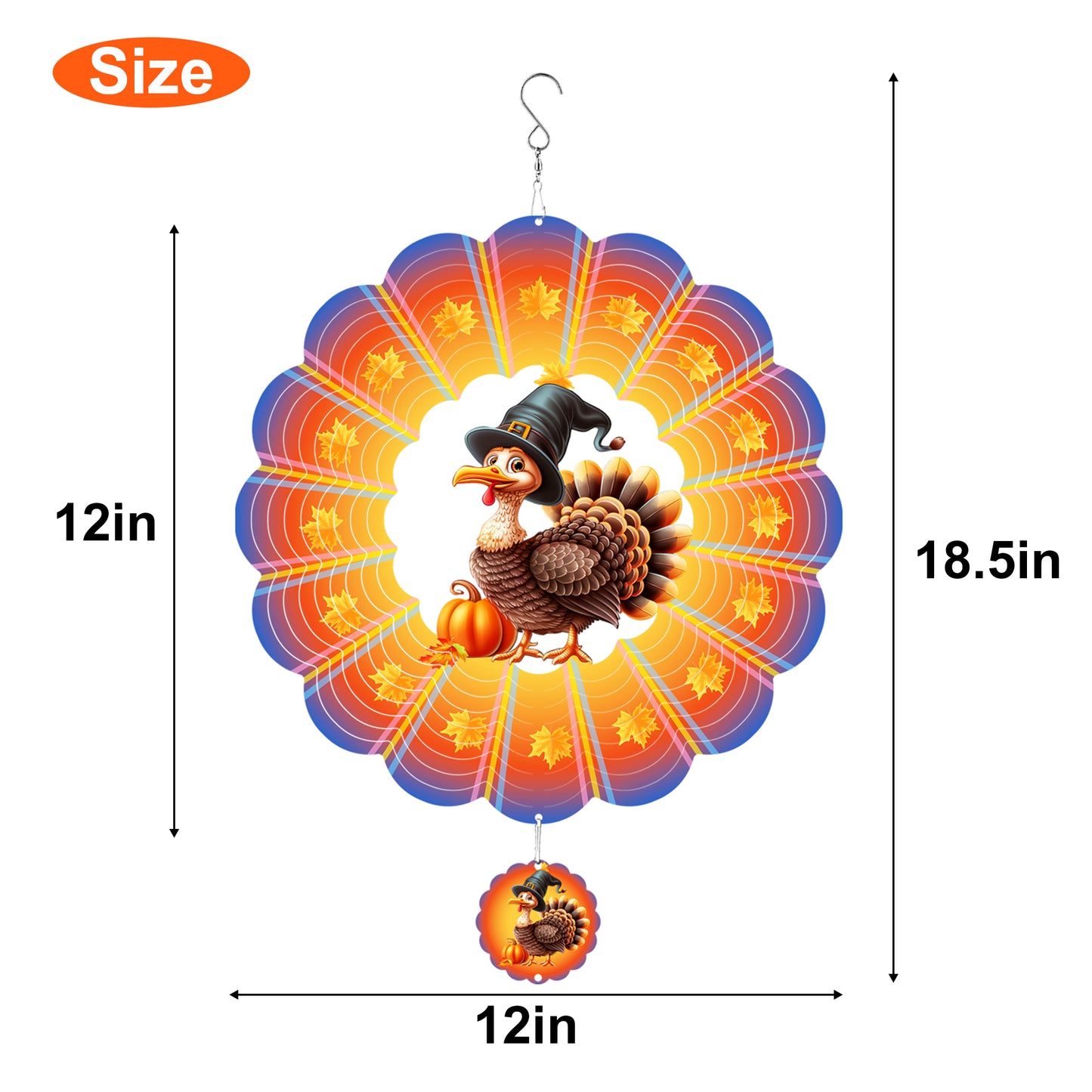 XMHOOK Wind Spinners, 12'' Hanging Wind Spinners