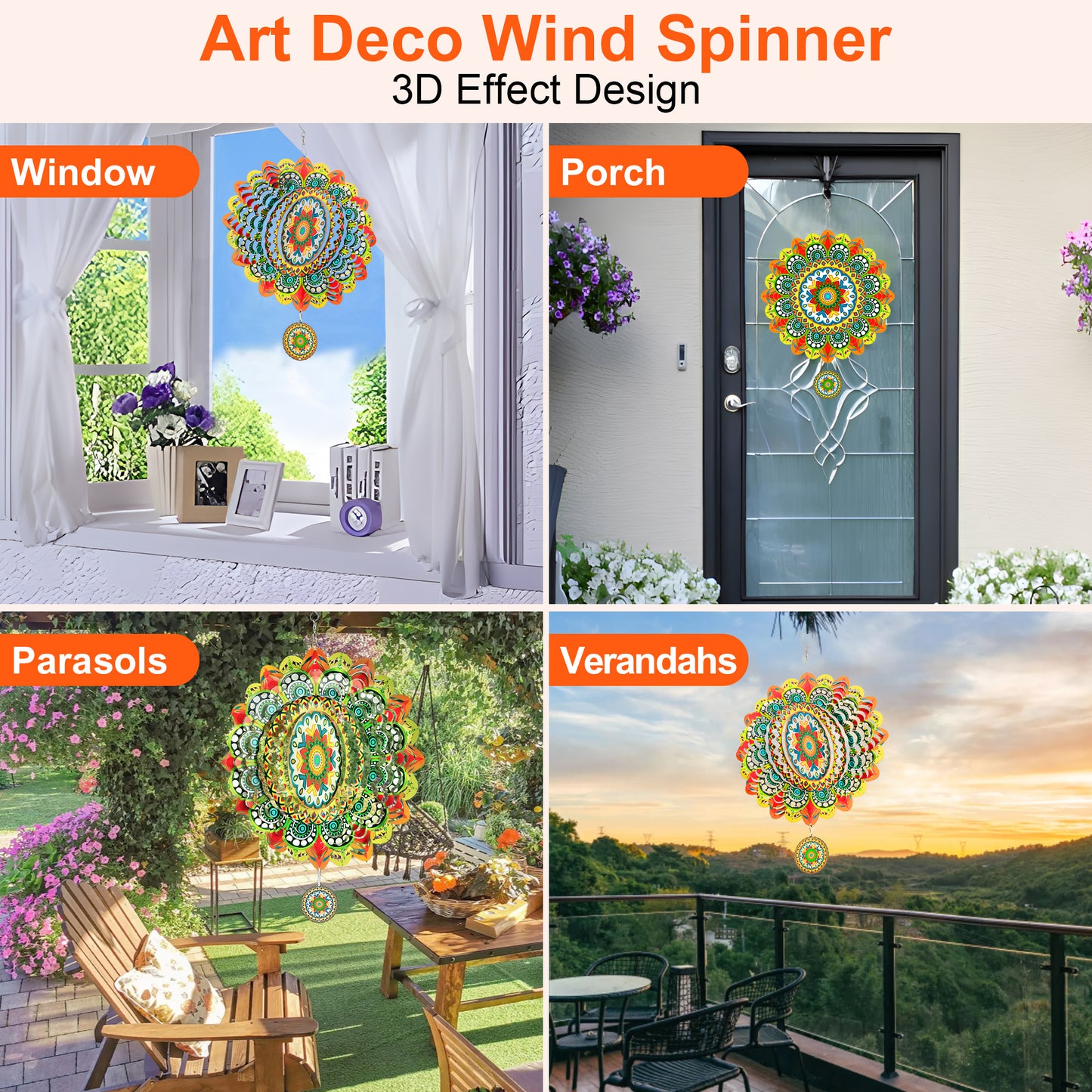 XMHOOK Wind Spinners, 12'' Hanging Wind Spinners