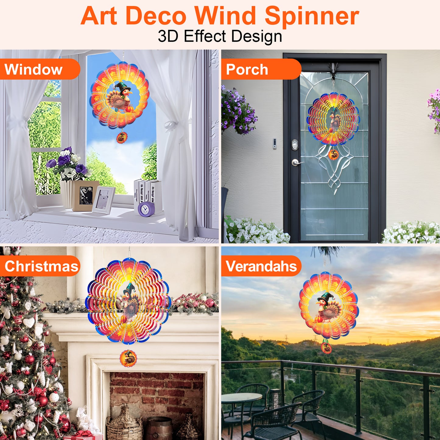 XMHOOK Wind Spinners, 12'' Hanging Wind Spinners