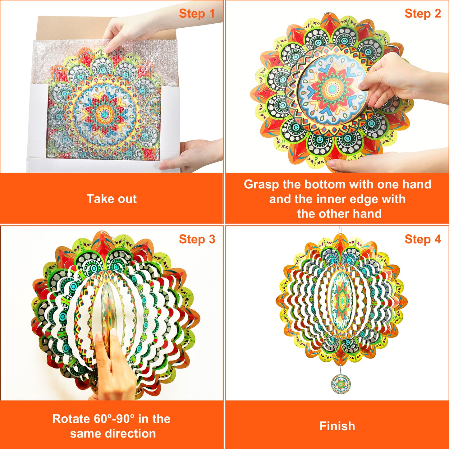 XMHOOK Wind Spinners, 12'' Hanging Wind Spinners