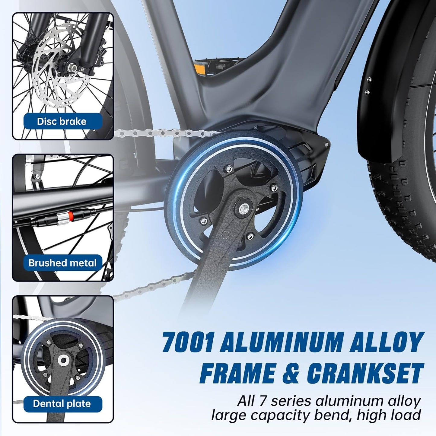 Electric Bike (Grey / 20" Fat Tires) for Adults 1000W BAFANG Motor EBike 52V 25Ah 21700 Removable LG Lithium Battery Fat Tires 20-32MPH Speed Range 90Miles Long Range Electric Mountain Bike Shimano 7-Speed E Bike