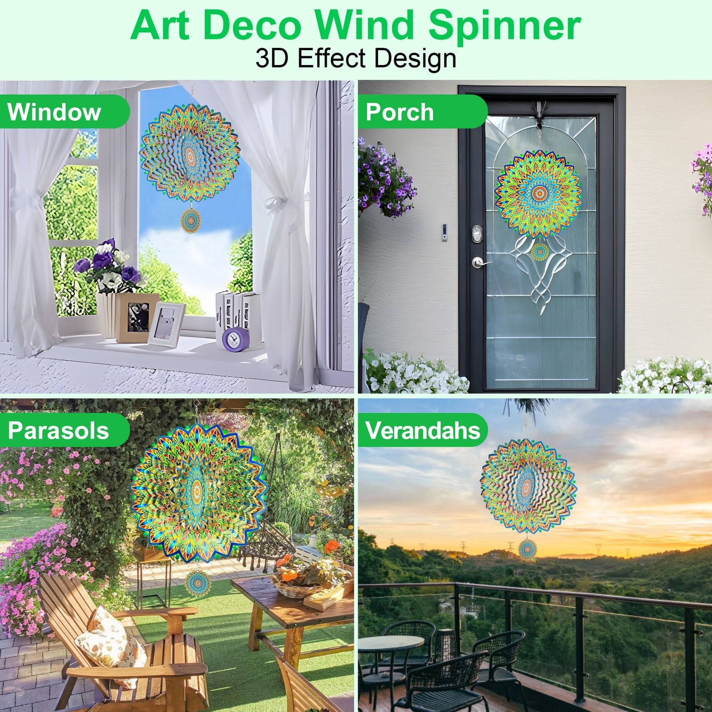 XMHOOK Wind Spinners, 12'' Hanging Wind Spinners