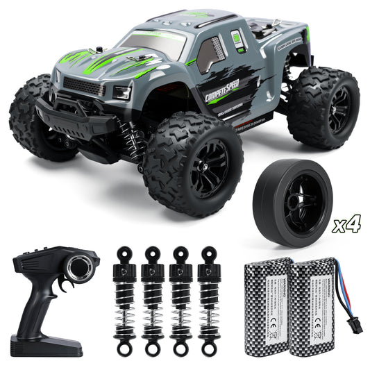 Tcovle 1:18 RC Cars, 4WD Remote Control Monster Truck, 36KM/H High-Speed RC Cars w/ Gyro Stabilization for Kids Adults Birthday Gifts