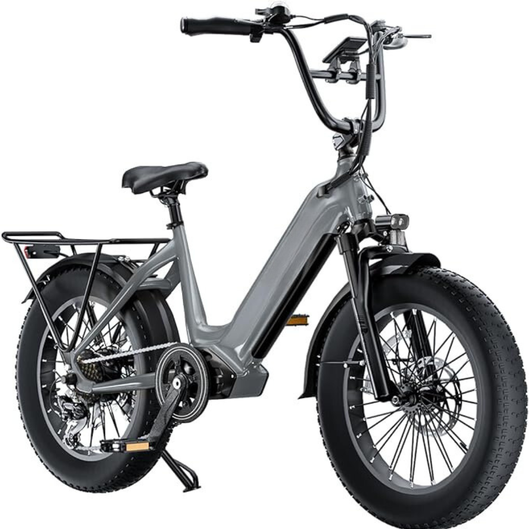 grey electric bicycle Electric Bike (Grey / 20" Fat Tires) for Adults 1000W BAFANG Motor EBi – Xmhook